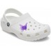 Джибитс шармс CROCS Зажим с фиолетовой бабочкой (Purple Butterfly Clip)