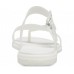 Женские  белые шлепанцы CROCS Women's  Tulum Translucent Toe Post