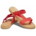 Женские  красные сандалии CROCS Women's  Tulum Toe Post Sandal