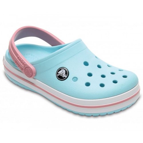 Детские  бледно-голубые сабо CROCS Crocband™ clog (Kids)