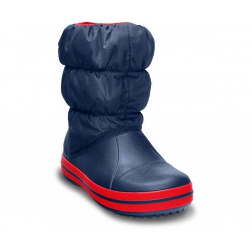 Детские  темно-синие зимние сапоги CROCS Kids’ Winter Puff Boot