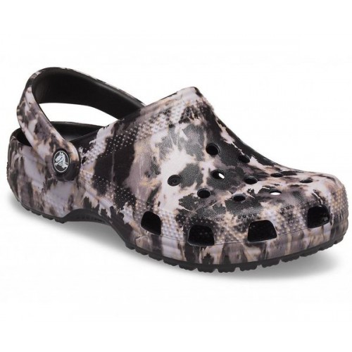 Черные сабо CROCS Classic Bleach Dye Clog