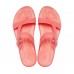 Женские  коралловые шлепанцы CROCS Women's  Tulum Translucent Toe Post