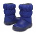 Детские  синие зимние сапоги CROCS Kids’ Winter Puff Boot