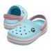 Детские  бледно-голубые сабо CROCS Crocband™ clog (Kids)