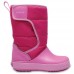 Детские  розовые зимние сапоги CROCS LodgePoint Snow Boot K