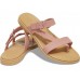 Женские  розовые сандалии CROCS Women's  Tulum Toe Post Sandal