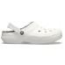 Белые утепленные сабо CROCS Classic Lined Clog