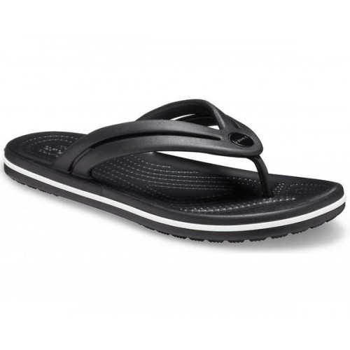 Женские  черные шлепанцы CROCS Women's Crocband™ Flip