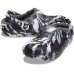 Белые утепленные сабо CROCS Classic Lined Marbled Clog