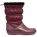 Женские  бордовые зимние сапоги CROCS Women's Crocband™ Winter Boot