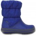 Детские  синие зимние сапоги CROCS Kids’ Winter Puff Boot