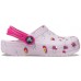 Детские  бледно-розовые сабо CROCS Kids' Classic Toddler Printed Clog