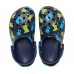 Детские  темно-синие сабо CROCS Toddler Classic Monster Print Clog