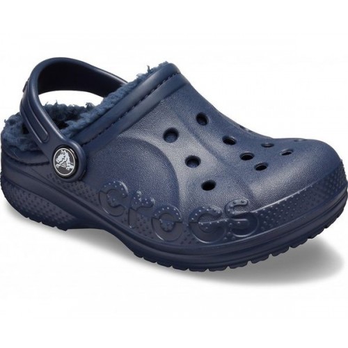 Детские  темно-синие утепленные сабо CROCS Kids’ Baya Lined Clog