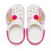 Белые сабо для девочек CROCS Kids'  Fun Lab Classic I AM Unicorn Clog