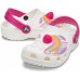 Белые сабо для девочек CROCS Kids'  Fun Lab Classic I AM Unicorn Clog