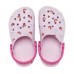 Детские  бледно-розовые сабо CROCS Kids' Classic Toddler Printed Clog