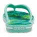 Женские  белые шлепанцы CROCS Women's Crocband Tropical Flip