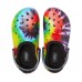 Черные утепленные сабо CROCS Classic Lined Tie Dye Clog