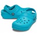 Детские  голубые утепленные сабо CROCS Kids’ Classic Lined Clog