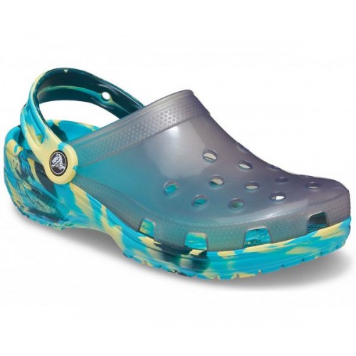 Черные сабо CROCS Classic Translucent Marbled Clog