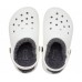 Детские  белые утепленные сабо CROCS Kids’ Classic Lined Clog