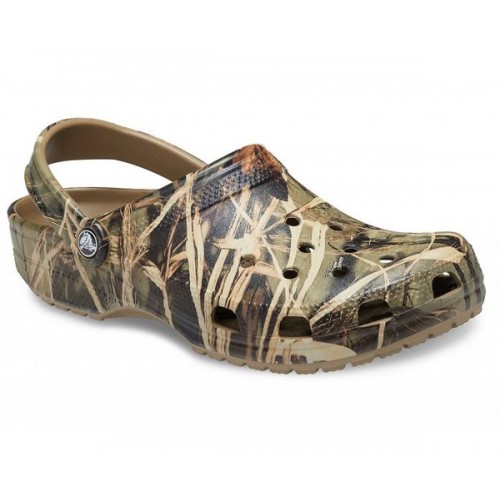 Сабо цвета хаки  CROCS Classic Realtree V2