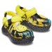 Женские  разноцветные сабо CROCS Women's  Classic Bae Buckle Translucent Smiley Clog