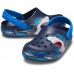 Темно-синие сабо для мальчиков CROCS Kids'  Fun Lab Shark Lights Clog