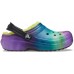 Детские  черные утепленные сабо CROCS Kids' Classic Lined Out of This World Clog