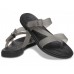 Женские  черные шлепанцы CROCS Women's  Tulum Translucent Toe Post