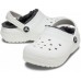 Детские  белые утепленные сабо CROCS Kids’ Classic Lined Clog