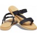 Женские  черные сандалии CROCS Women's  Tulum Toe Post Sandal