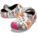 Черные утепленные сабо CROCS Classic Lined Tie Dye Clog