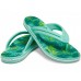 Женские  белые шлепанцы CROCS Women's Crocband Tropical Flip