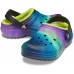 Детские  черные утепленные сабо CROCS Kids' Classic Lined Out of This World Clog