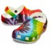 Детские  разноцветные сабо CROCS Kids’ Classic Tie-Dye Graphic Clog