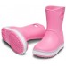 Детские  розовые «резиновые» сапоги CROCS Kids’ Crocband™ Rain Boot