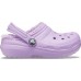 Детские  сиреневые утепленные сабо CROCS Kids’ Classic Lined Clog