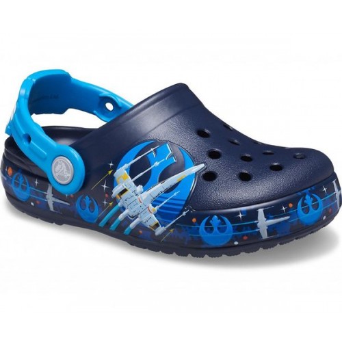 Темно-синие сабо для мальчиков CROCS Kids'  Fun Lab Lights Clog Luke Skywalker